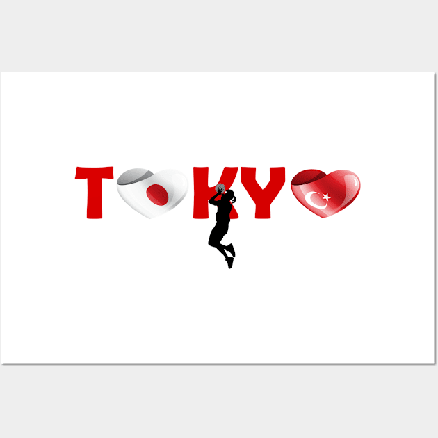 Sports, Basketball, Turkey in Tokyo! Wall Art by ArtDesignDE